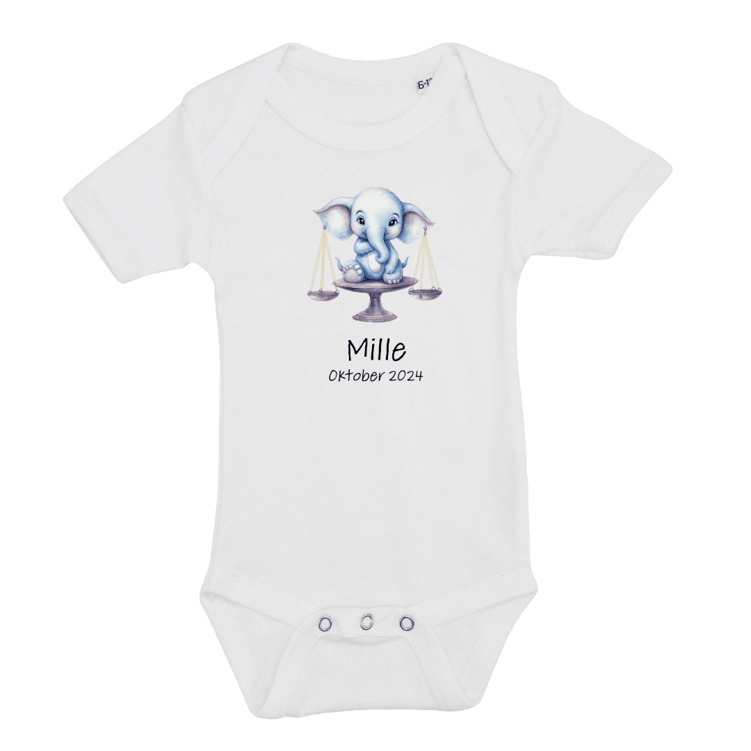 Body med tryk, kortærmet hvid - Billede 2