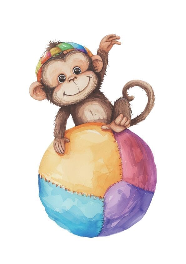 Plakat m/Cirkus abe, bogstav, cirkus telt - Billede 2