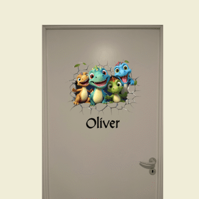 3D dinosaurer - Hul i væggen