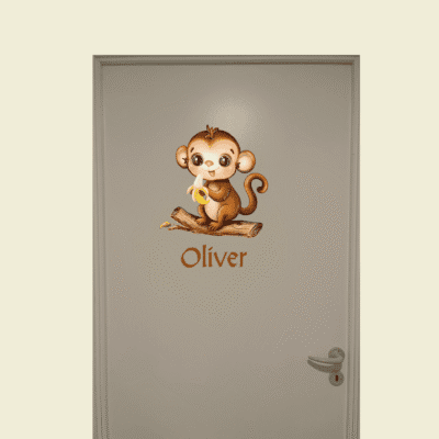 Dør-stickers med abe