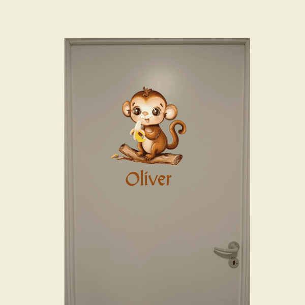 Dør-stickers med abe