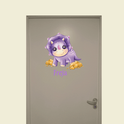 Dør-stickers med triceratops