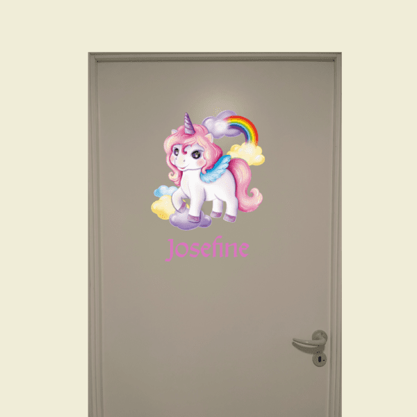 Dør-stickers med enhjørning