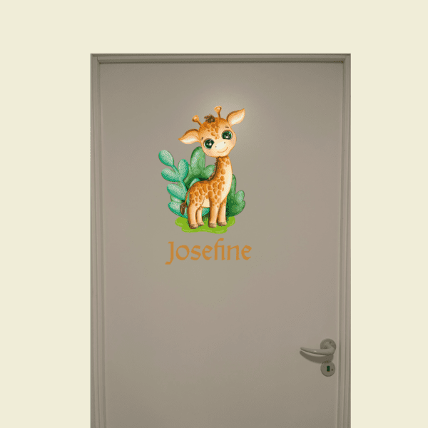 Dør-stickers med giraf