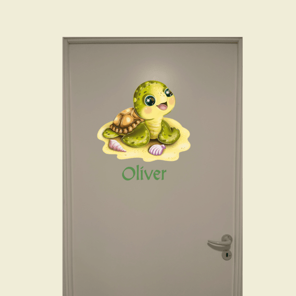 Dør-stickers med skildpadde