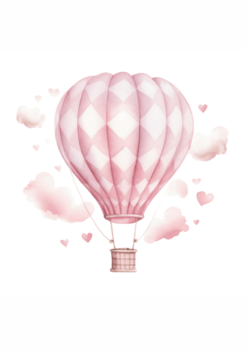 Plakat m/Luftballon, bogstav, Sovende - Billede 2