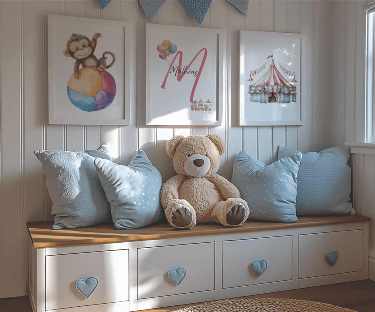 Plakat m/Cirkus abe, bogstav, cirkus telt