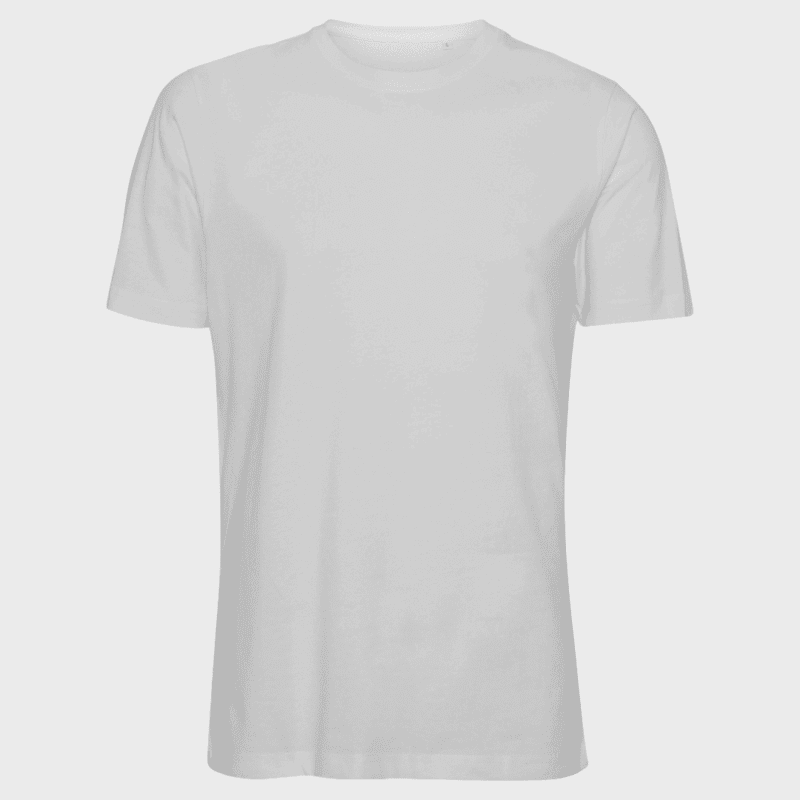 T-shirt med tryk, voksen hvid