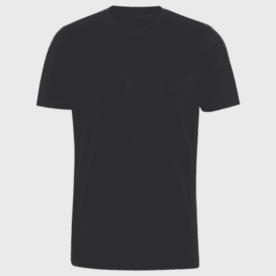 T-shirt med tryk, sort voksen