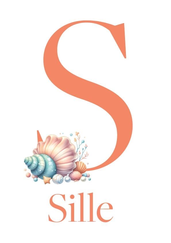 Plakat m/Havfrue, bogstav, havfrue - Billede 3