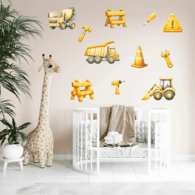 Wallstickers byggeplads