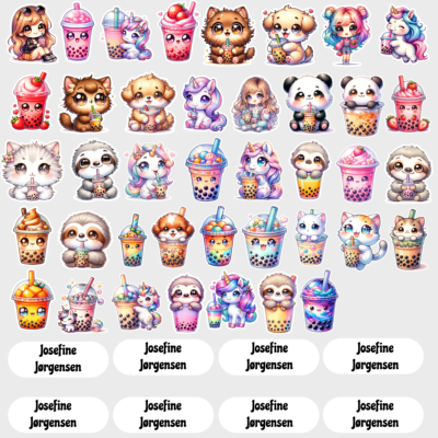 Klistermærker med navn