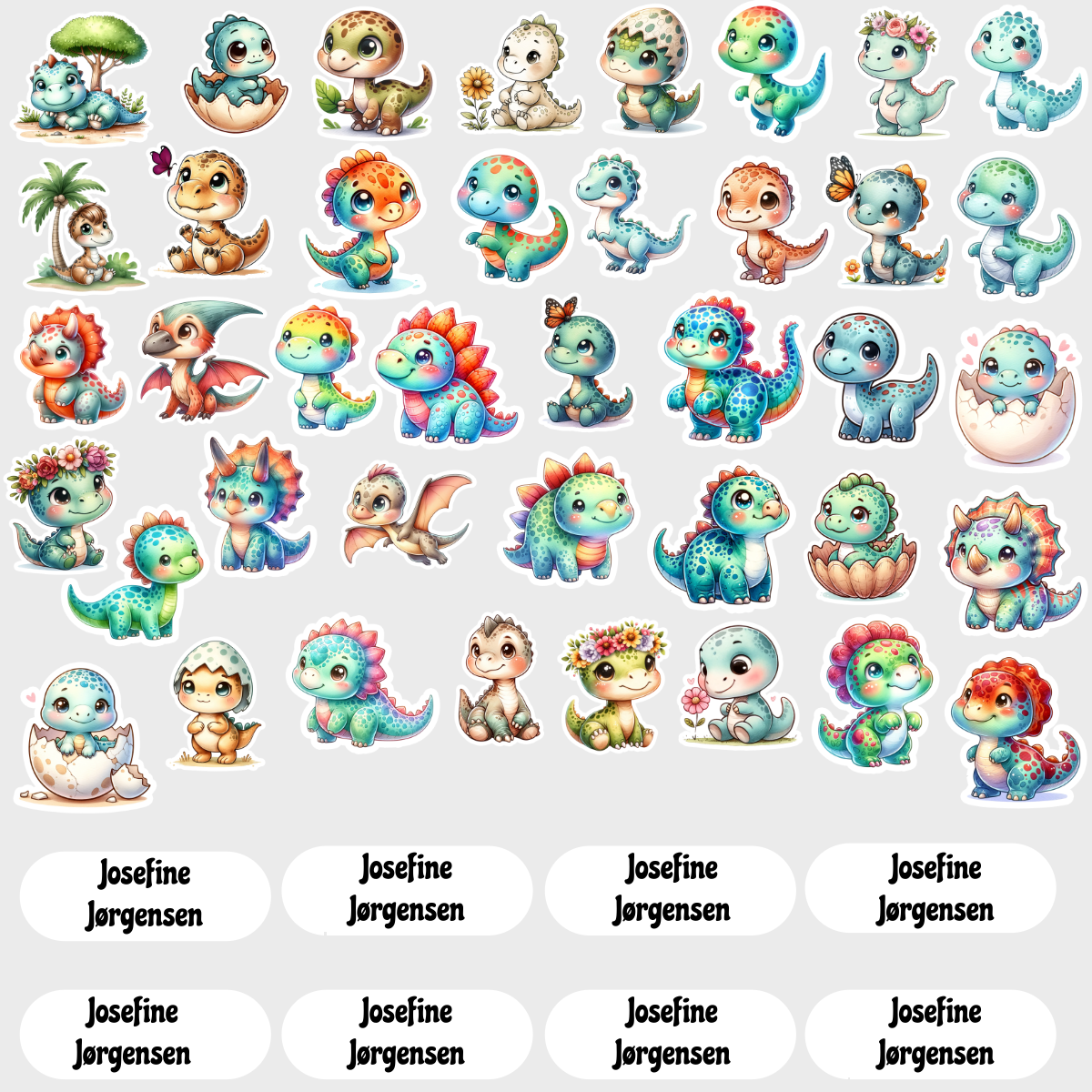 Klistermærker med navn