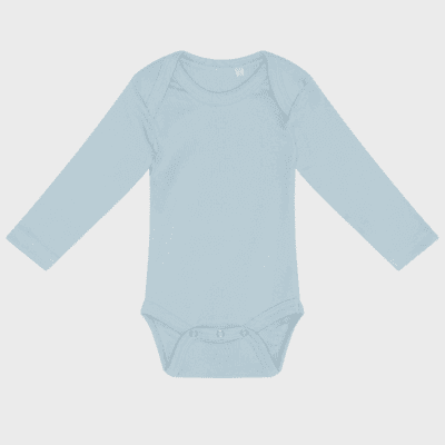 Body med tryk, langærmet sky blue
