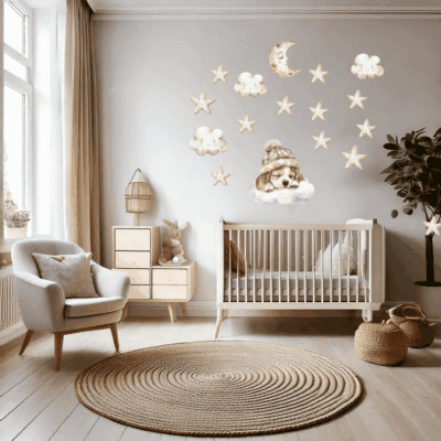 Wallstickers med sovende hund