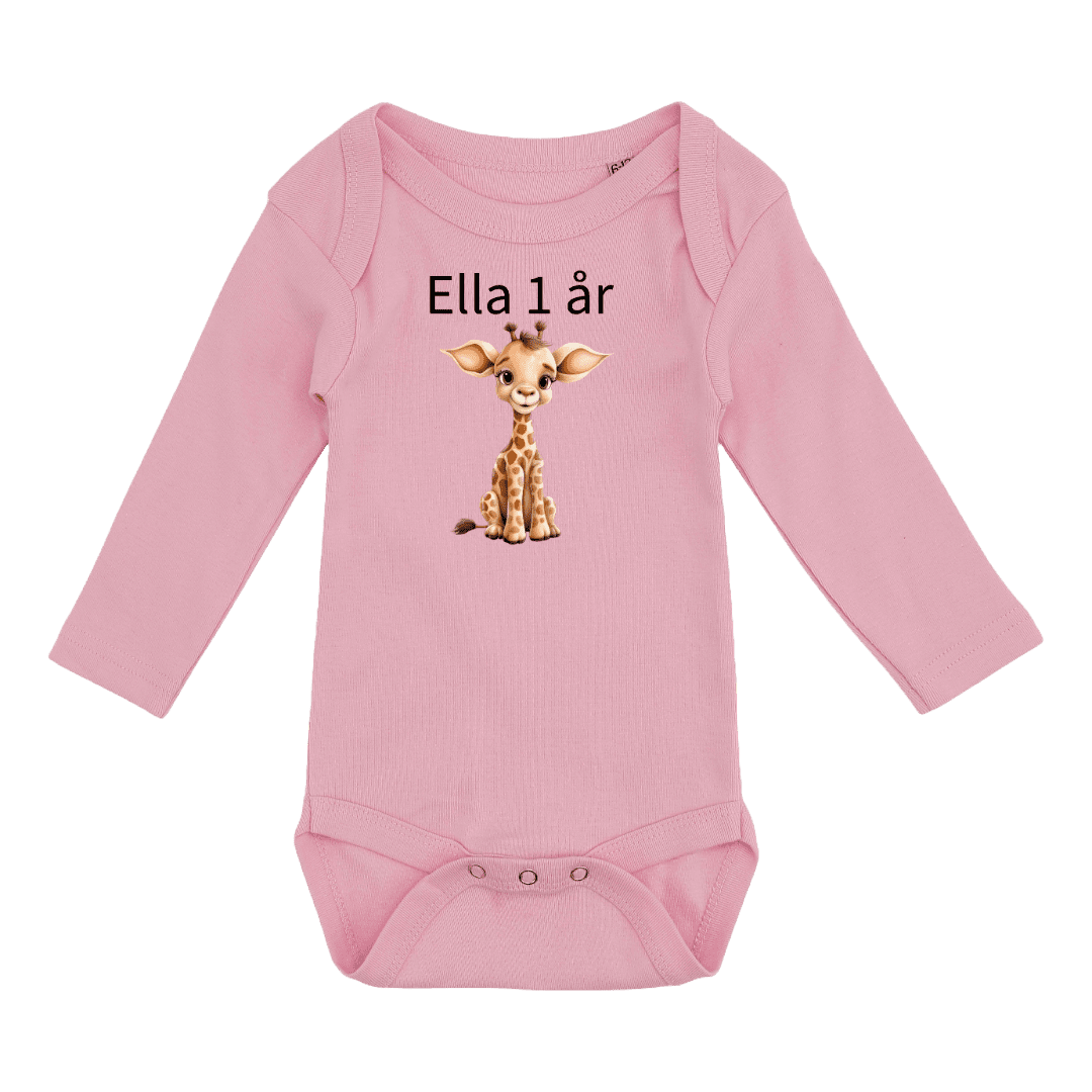 Body med tryk, langærmet rose - Billede 3