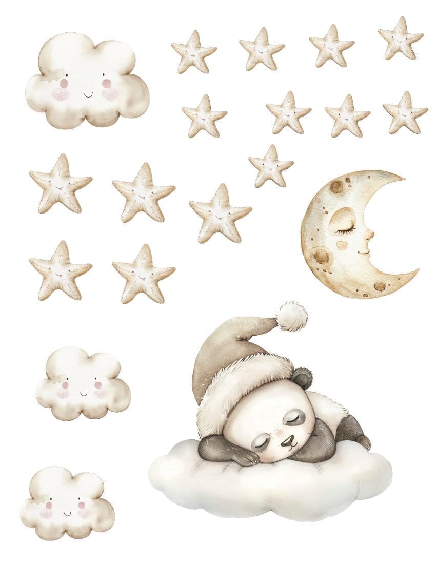 Wallstickers med sovende panda - Billede 2