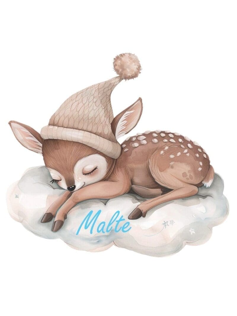 Wallstickers med sovende bambi - Billede 3
