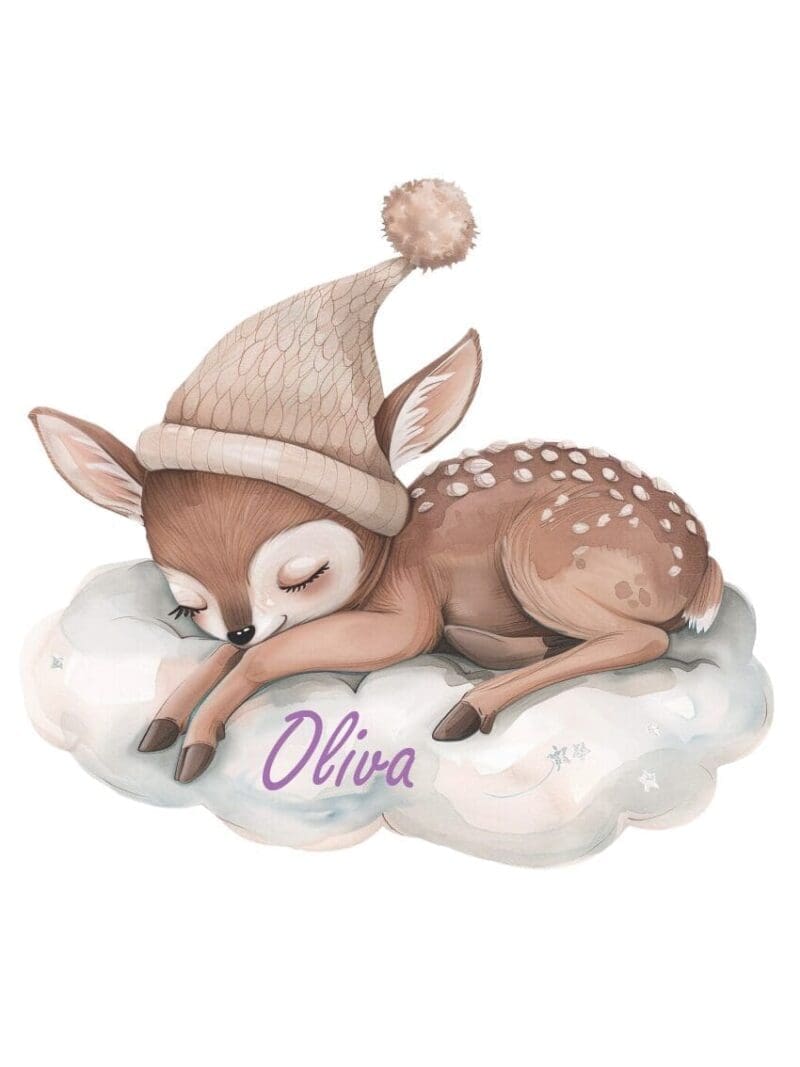 Wallstickers med sovende bambi - Billede 5