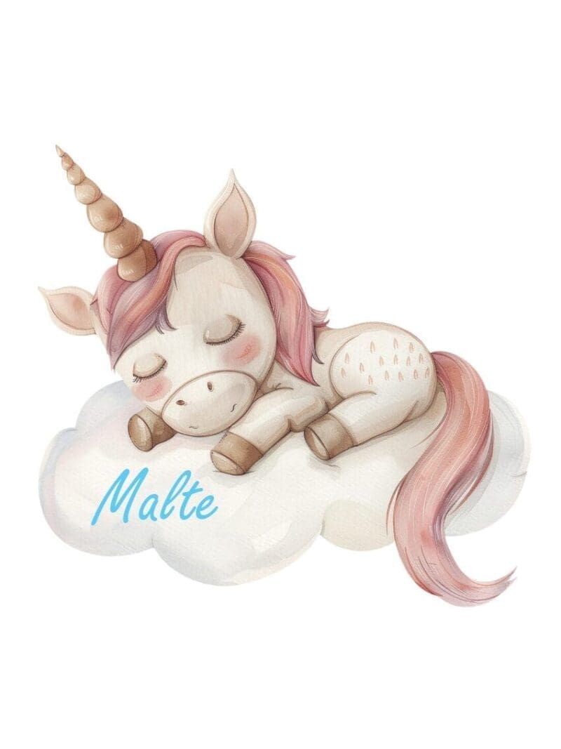 Wallstickers med sovende enhjørning - Image 3