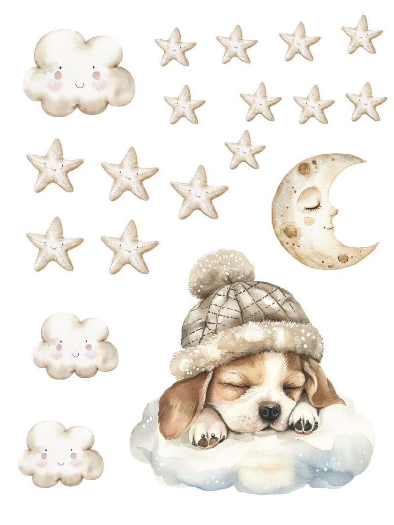 Wallstickers med sovende hund - Billede 2