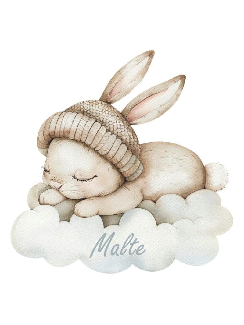 Wallstickers med sovende kanin - Billede 4