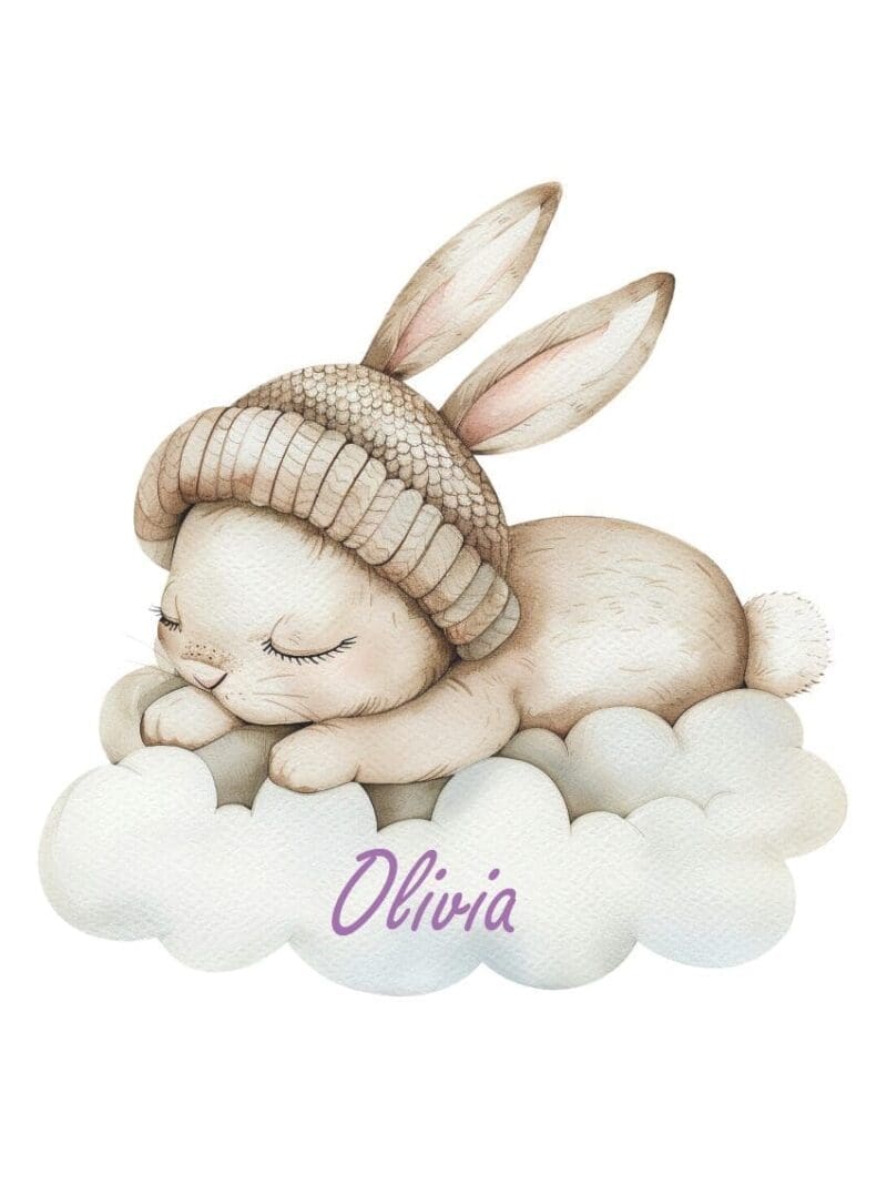 Wallstickers med sovende kanin - Billede 5
