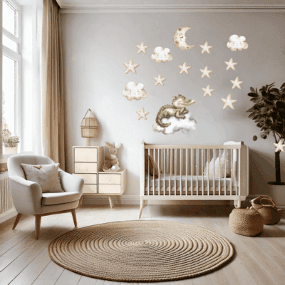 Wallstickers med sovende krokodille