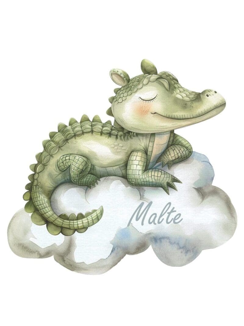 Wallstickers med sovende krokodille - Billede 4