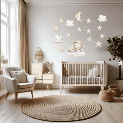 Wallstickers med sovende lam