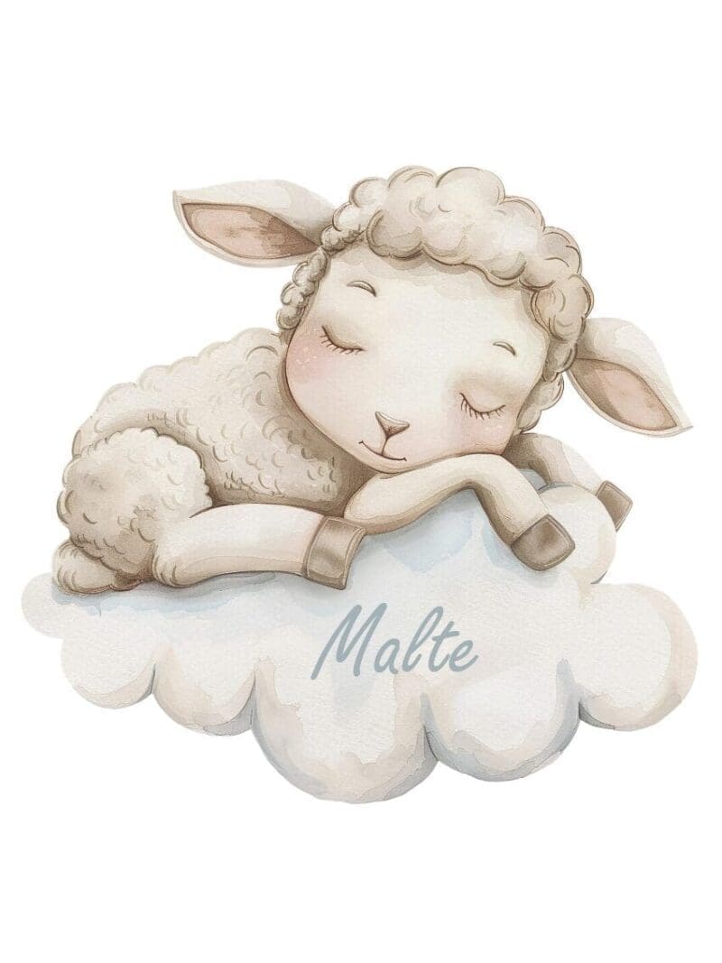Wallstickers med sovende lam - Billede 4