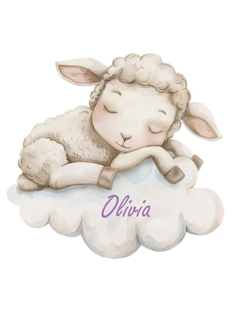 Wallstickers med sovende lam - Billede 5