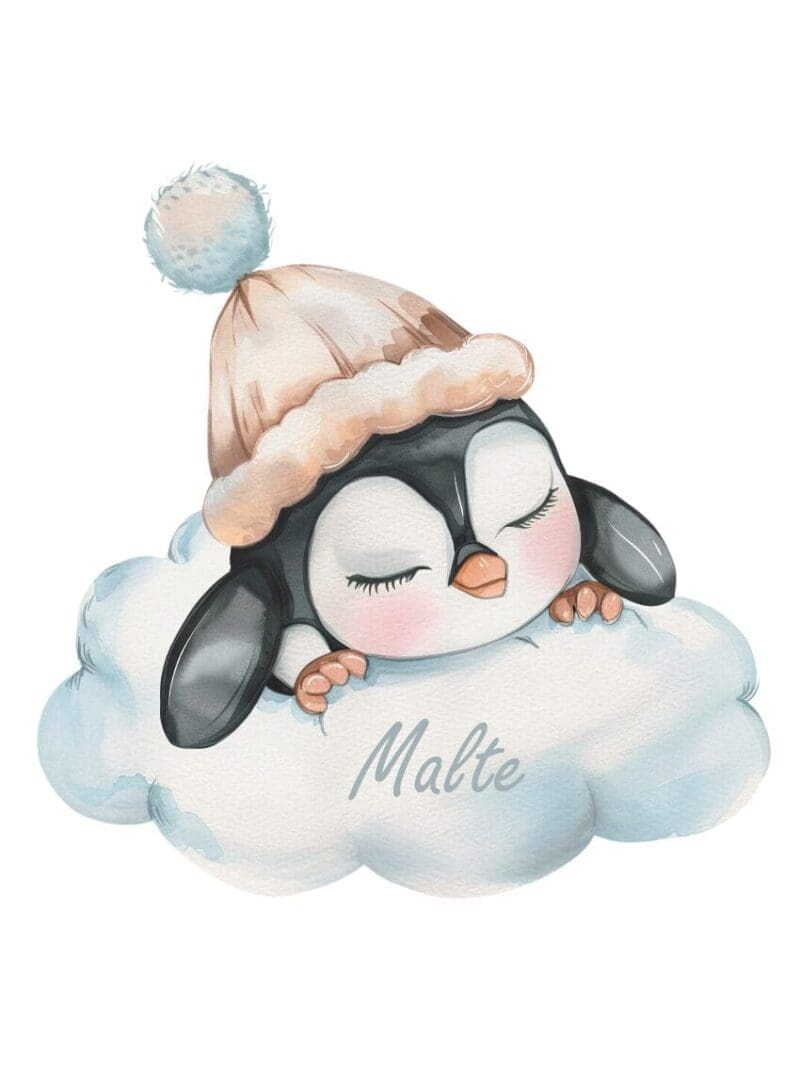 Wallstickers med sovende pingvin - Billede 4