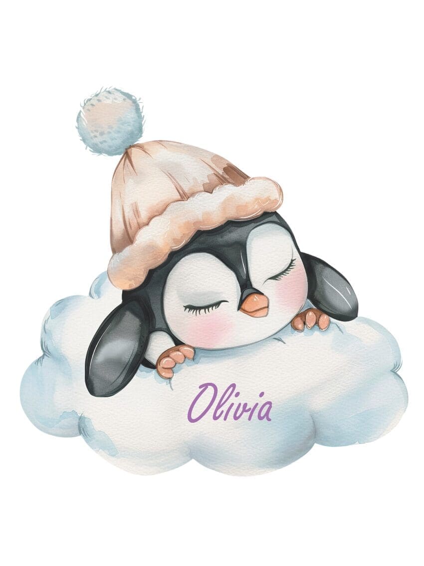 Wallstickers med sovende pingvin - Billede 5