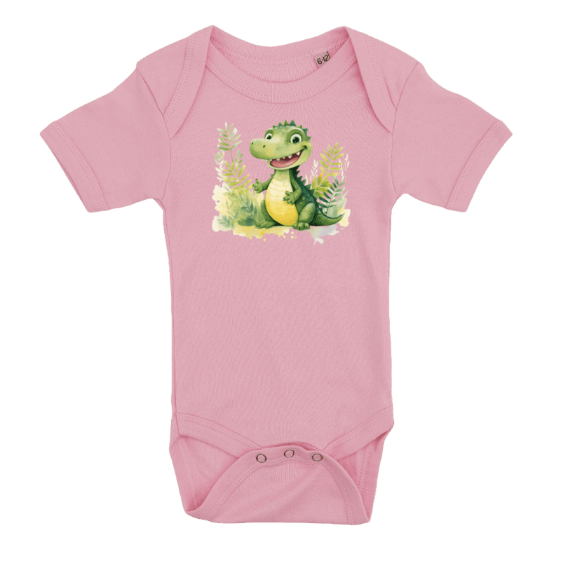 Body med tryk, kortærmet rose - Billede 3