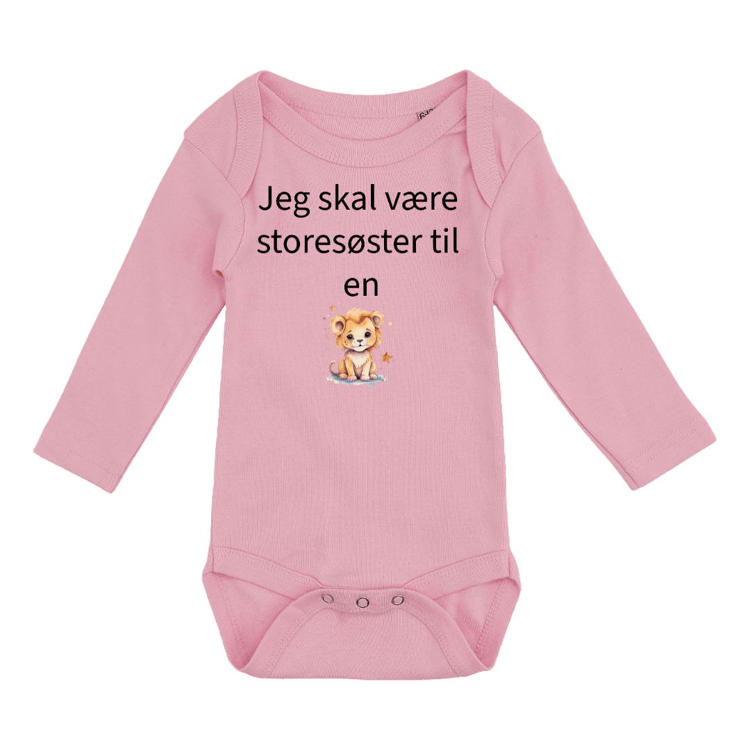 Body med tryk, langærmet rose - Billede 2