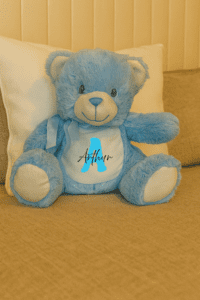 Bamse med tryk - Teddy blå