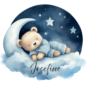 Wallstickers med sovende teddy - Billede 2