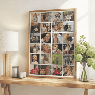 Collage med 24 private billeder