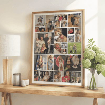 Collage med 28 private billeder