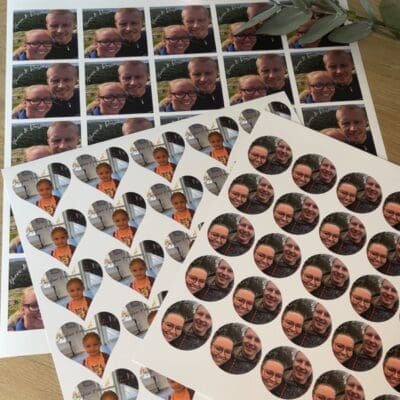 Personlige klistermærker med eget billede - flere former