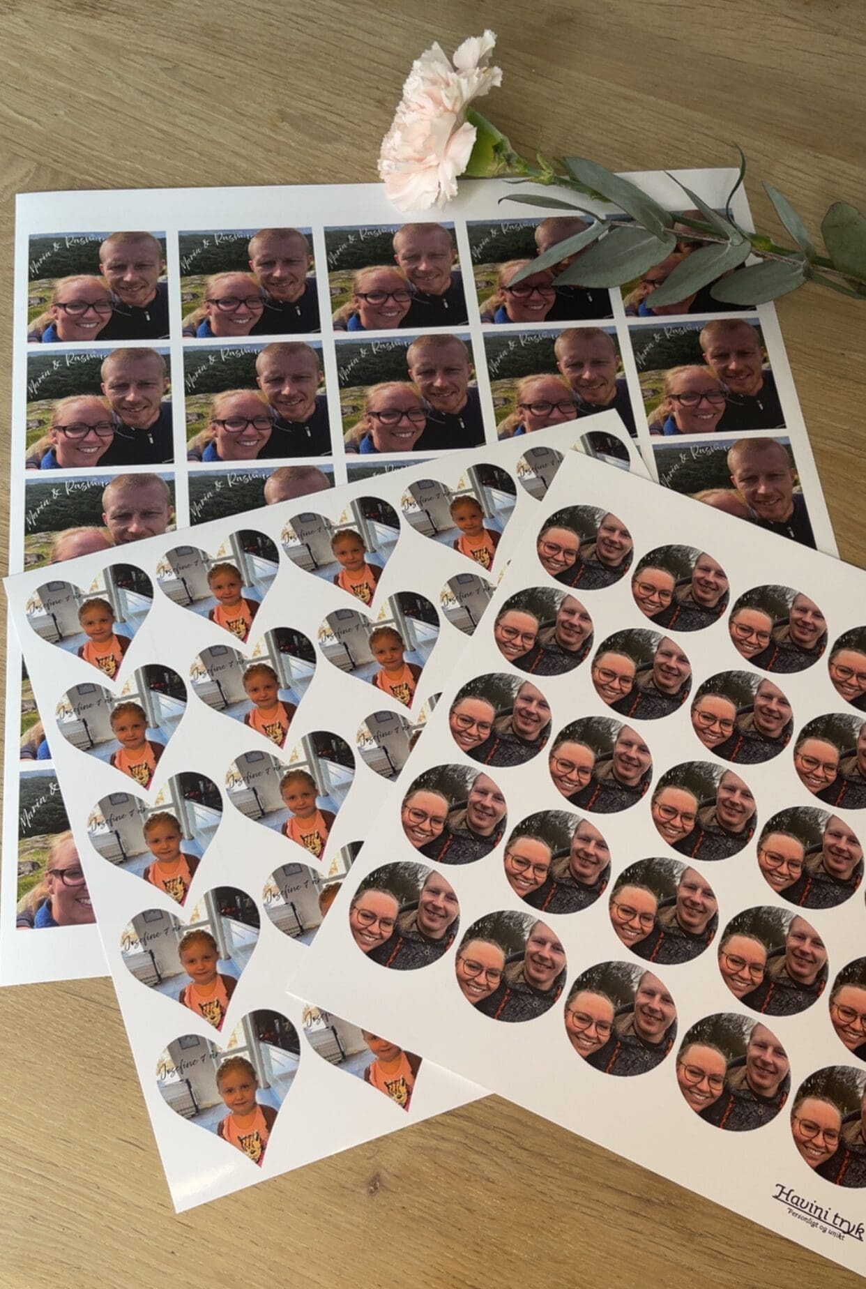 Personlige klistermærker med eget billede - flere former