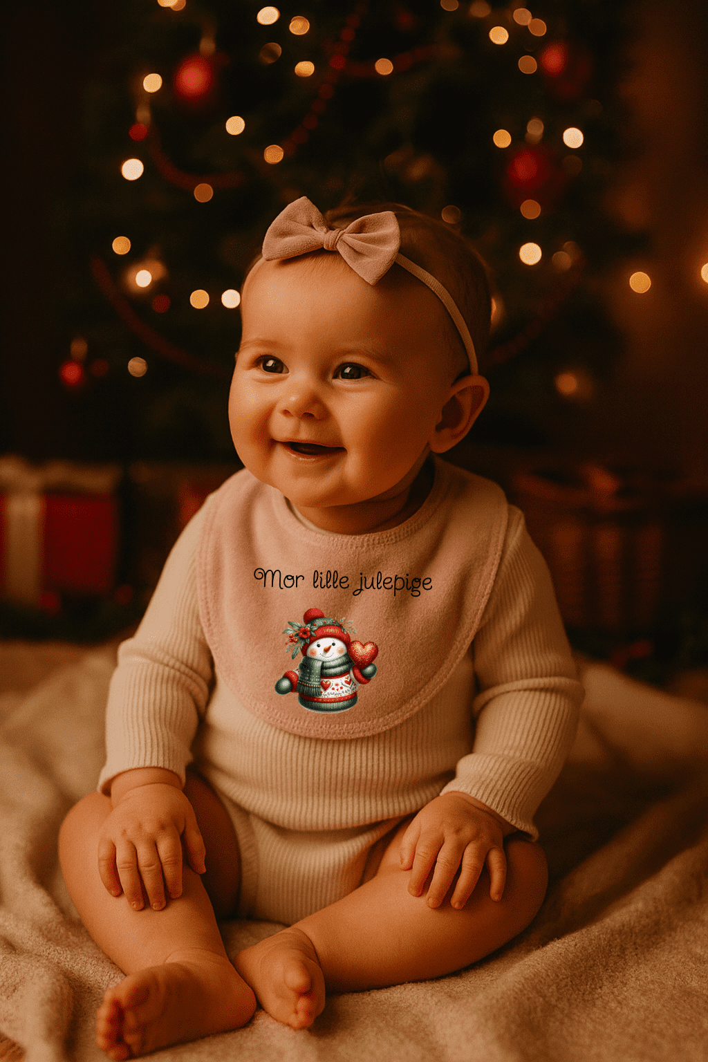 Jule hagesmæk med tekst og billede - Rose