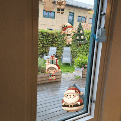 Juleklistermærker til vinduet - Boho