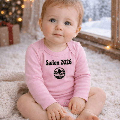 Vinter body L/Æ med personligt tryk - Rose