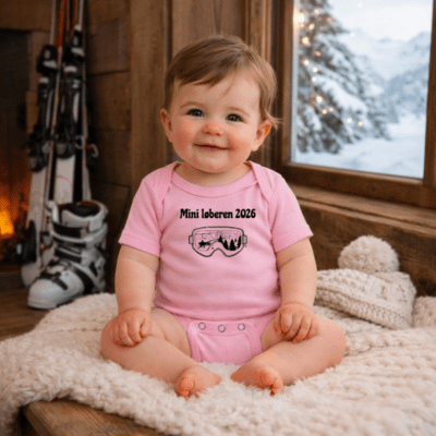 Vinter body K/Æ med personligt tryk - Rose